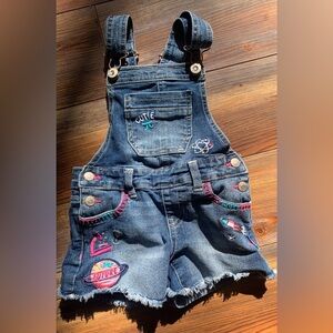 Embroidered Denim Kids Overalls Jordache Size XS 4/5